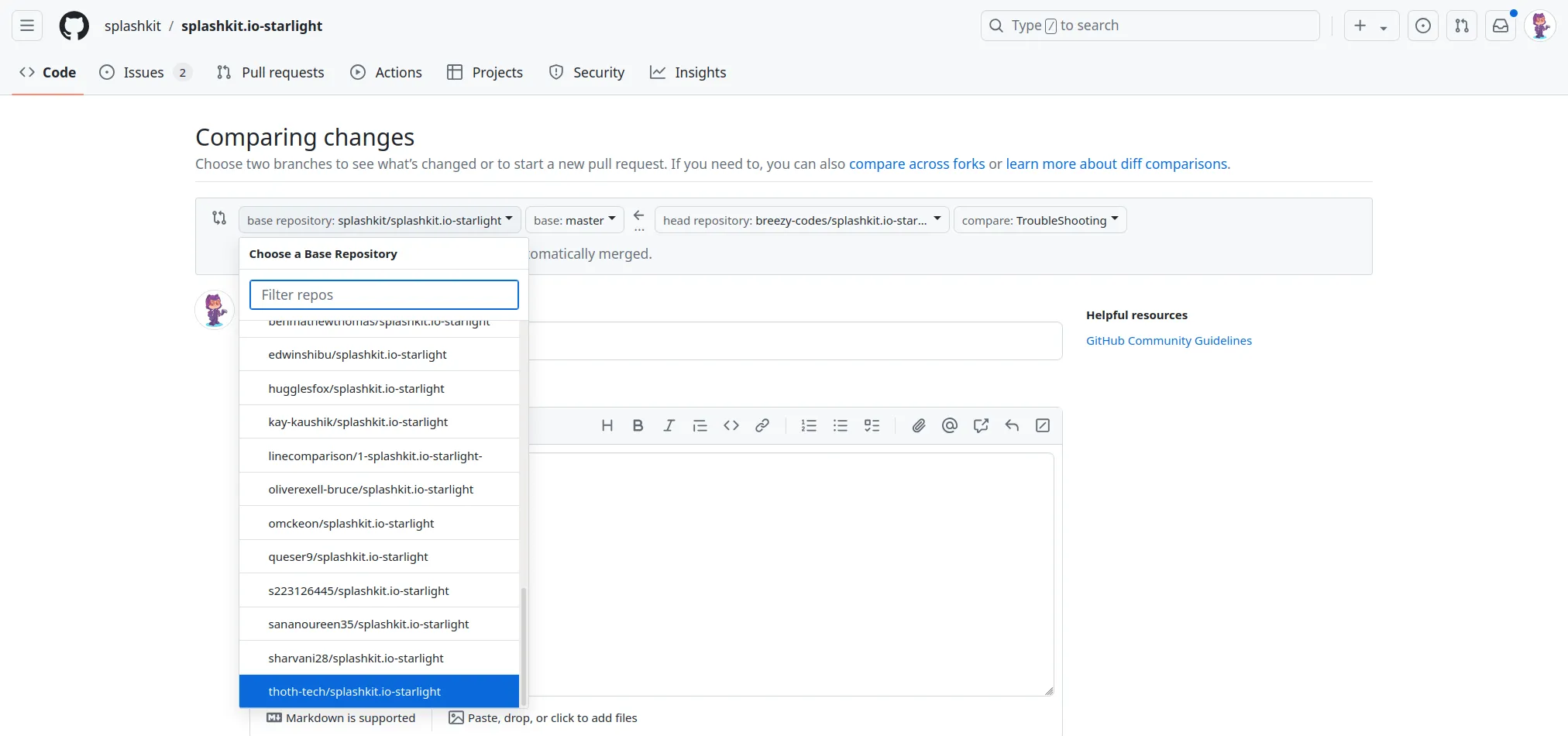 pull request